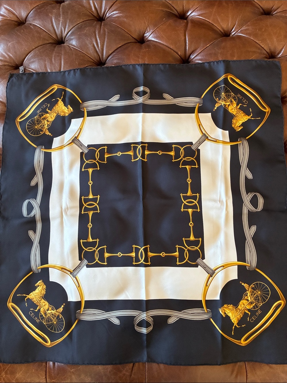 Celine Silk Square Scarf